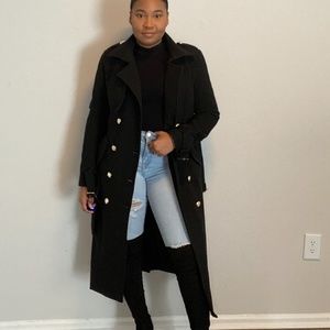 Black Berry Trench Coat